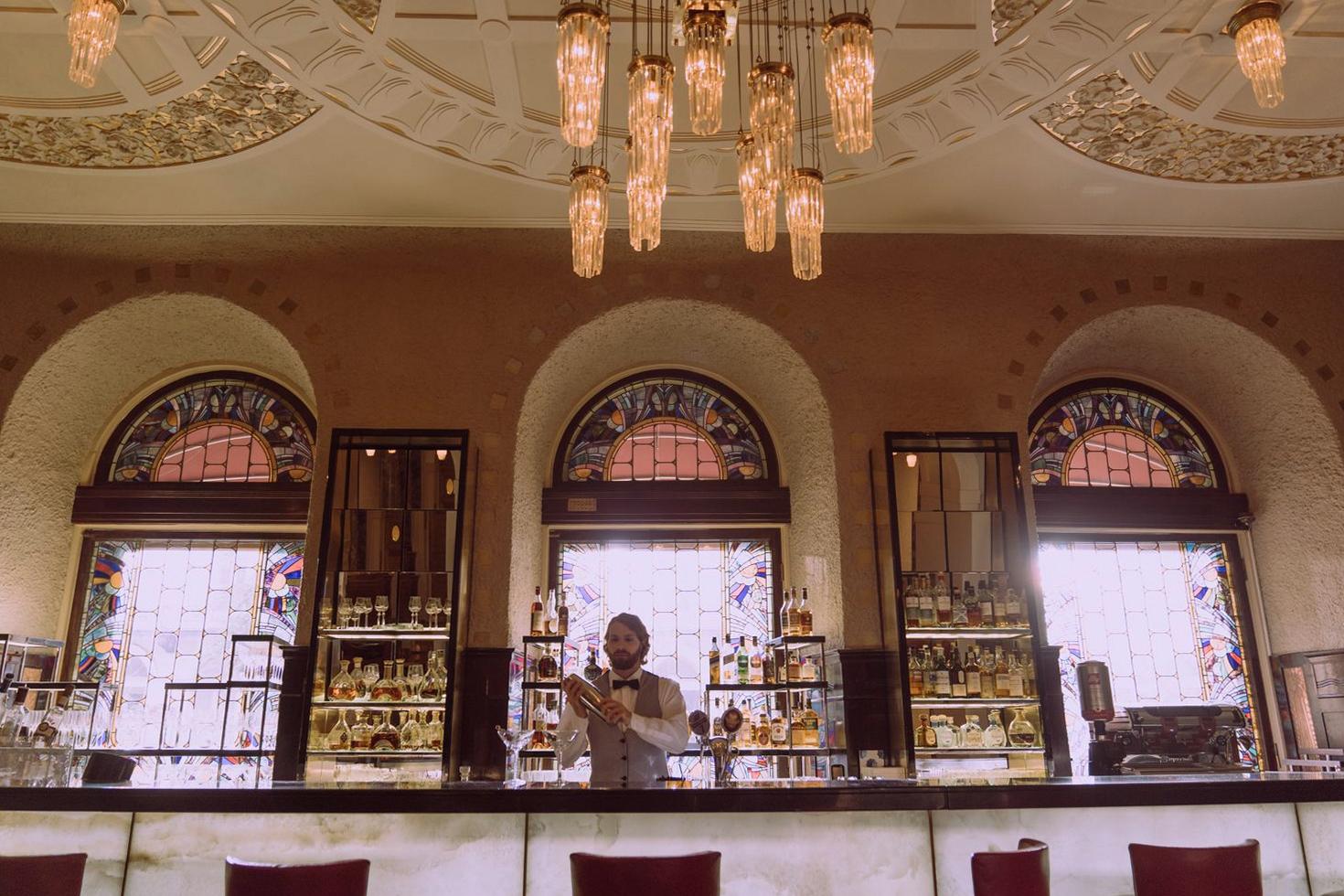 Sophisticated bar interior